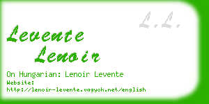 levente lenoir business card